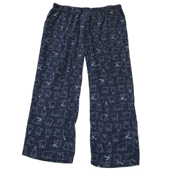 Secret Treasures Pajama Pants Women's 2X (18W-20W) | Blue Polar Bear Print Cozy - Picture 1 of 9